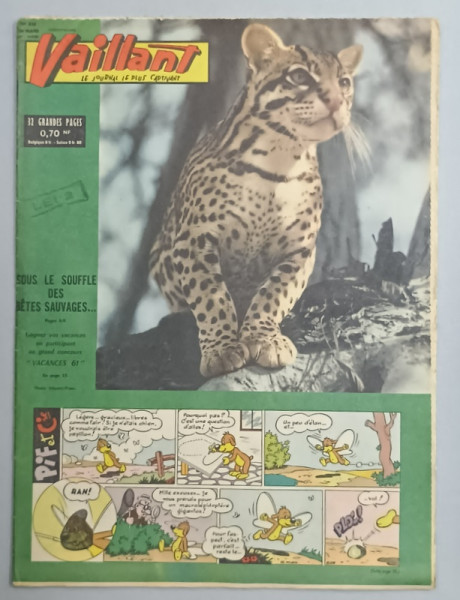 VAILLANT , LE JOURNAL LE PLUS CAPTIVANT , No. 828 , 1961, BENZI DESENATE CU TEXT IN LIMBA FRANCEZA