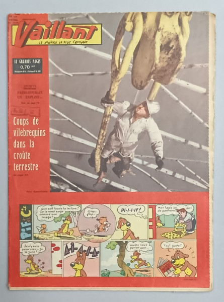 VAILLANT , LE JOURNAL LE PLUS CAPTIVANT , No. 830 , 1961, BENZI DESENATE CU TEXT IN LIMBA FRANCEZA
