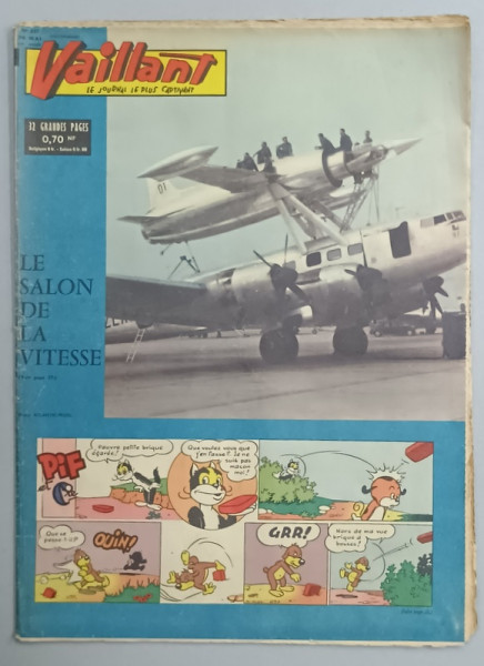 VAILLANT , LE JOURNAL LE PLUS CAPTIVANT , No. 837 , 1961, BENZI DESENATE CU TEXT IN LIMBA FRANCEZA