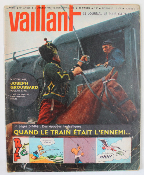 VAILLANT , REVISTA PENTRU COPII IN LIMBA FRANCEZA ,  no. 947 , 1963 , BENZI DESENATE *