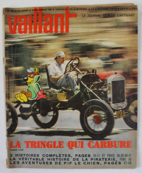 VAILLANT , REVISTA PENTRU COPII IN LIMBA FRANCEZA ,  no. 965 , 1963 , BENZI DESENATE *