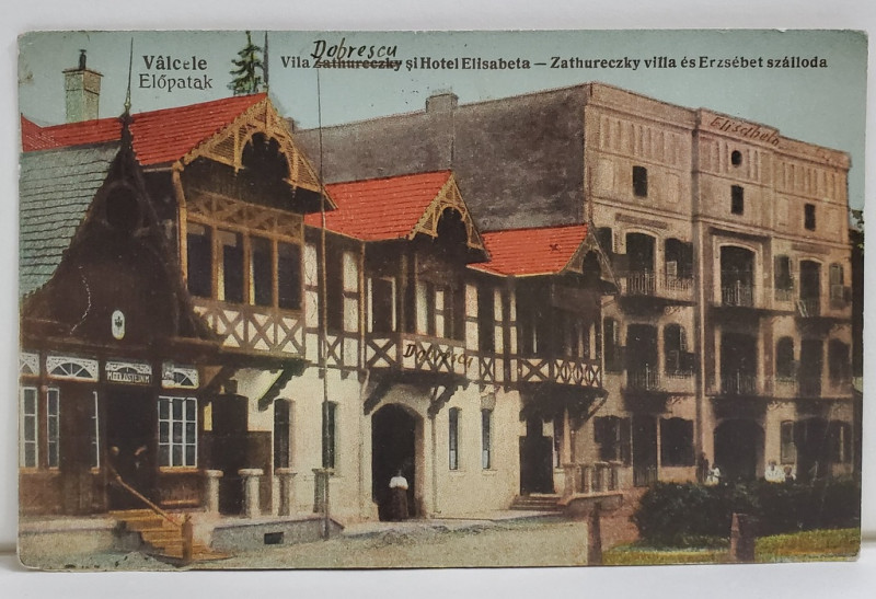 VALCELE , COVASNA , VILA DOBRESCU SI HOTEL ELISABETA , CARTE POSTALA , 1927