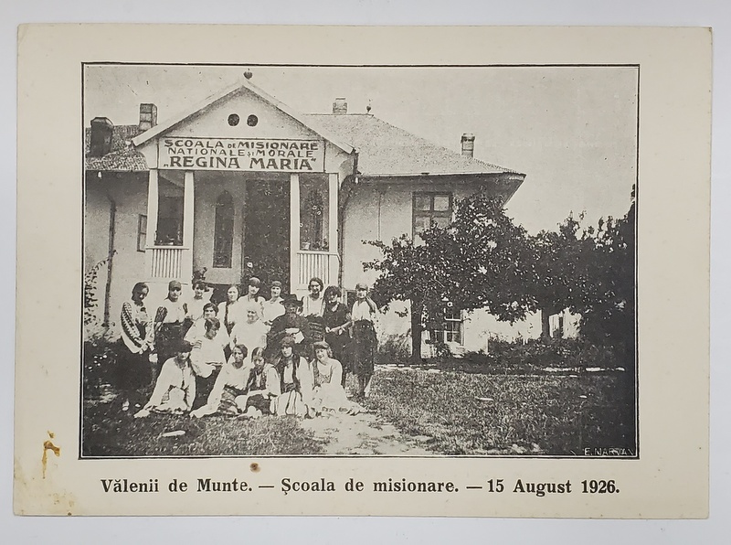 VALENII DE MUNTE , SCOALA DE MISIONARE , 15 AUGUST 1926 , FOTOGRAFIE DE GRUP , TIP CARTE POSTALA