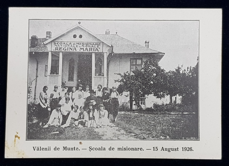 VALENII DE MUNTE  - SCOALA DE MISIONARE , FOTOGRAFIE DE GRUP , IMPREUNA CU NICOLAE IORGA , CARTE POSTALA ILUSTRATA , MONOCROMA, NECIRCULATA , PERIOADA INTERBELICA