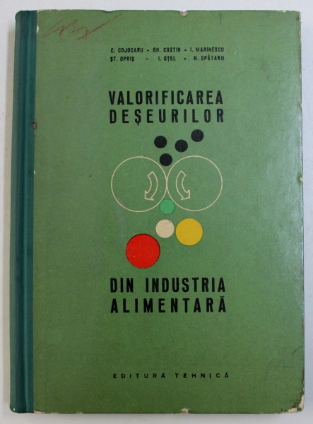 VALORIFICAREA DESEURILOR DIN INDUSTRIA ALIMENTARA de C . COJOCARU ..N . SPATARU , 1965