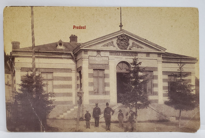 VAMA PREDEAL , CLADIREA POLITIEI PUNCTULUI PREDEAL , SUCURSALA BARIERA , FOTOGRAFIE TIP CARTE POSTALA , 1927