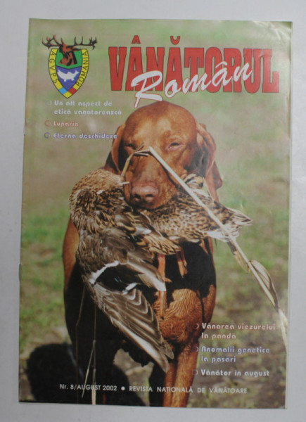 VANATORUL ROMAN , REVISTA  A.G.V.P.S. DIN ROMANIA , ANUL I , NR. 8 , SERIE NOUA ,  2002