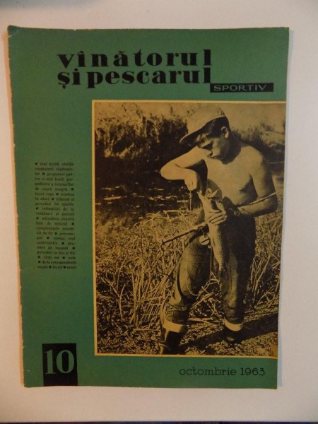 VANATORUL SI PESCARUL SPORTIV , OCTOMBRIE NR. 10 , ANUL 1963
