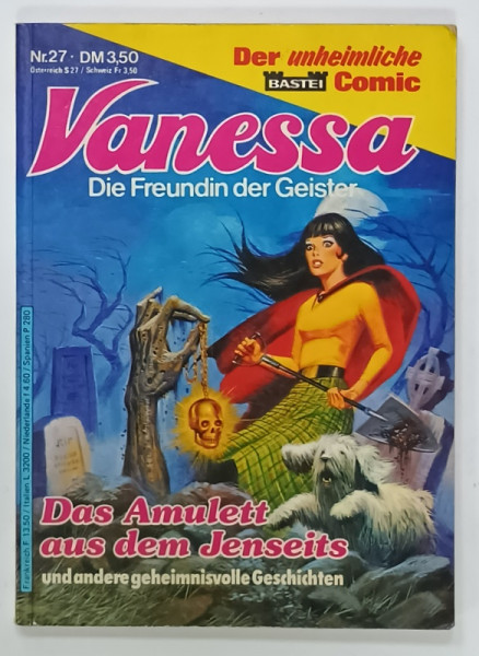 VANESSA , DIE FREUNDIN DER GEISTER , No. 27 , BENZI DESENATE CU TEXT IN LIMBA GERMANA , ANII '70 - '80