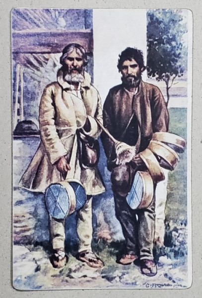 VANZATORI AMBULANTI , CARTE POSTALA ILUSTRATA , INTERBELICA