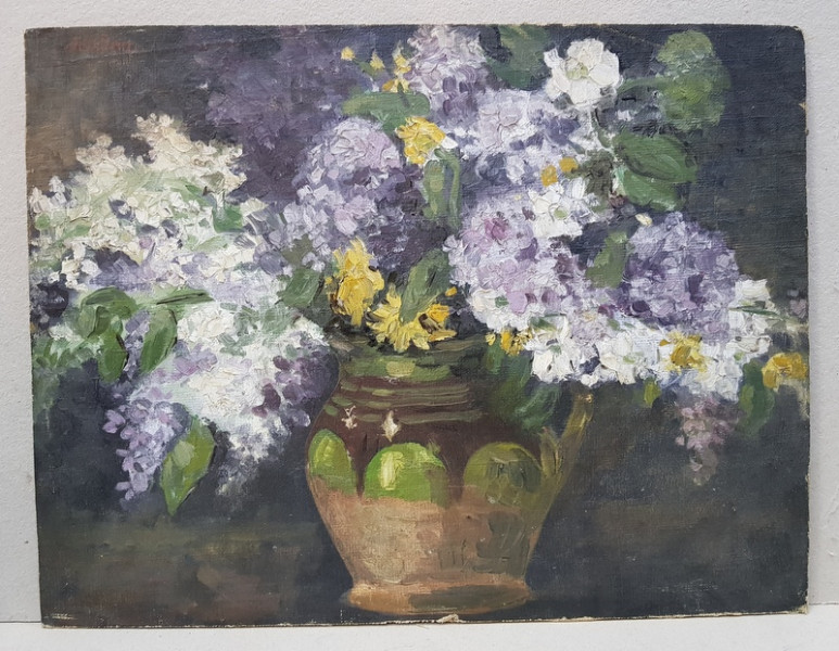 VAS CU FLORI DE LILIAC , PICTURA