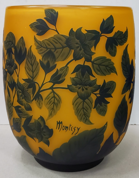 opportunity repayment data Henri Montesy (1879-1946) - Vas decorativ, sticla Cameo