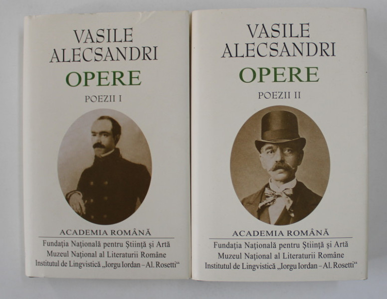 VASILE ALECSANDRI - OPERE , VOLUMELE I - II , 2019 , EDITIE DE LUX PE HARTIE DE BIBLIE , LEGATURA DIN PIELE *