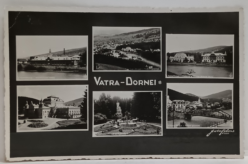 VATRA - DORNEI , MONTAJ CU SASE FOTOGRAFII DIN LOCALITATE , FOTOFILM CLUJ , 1939