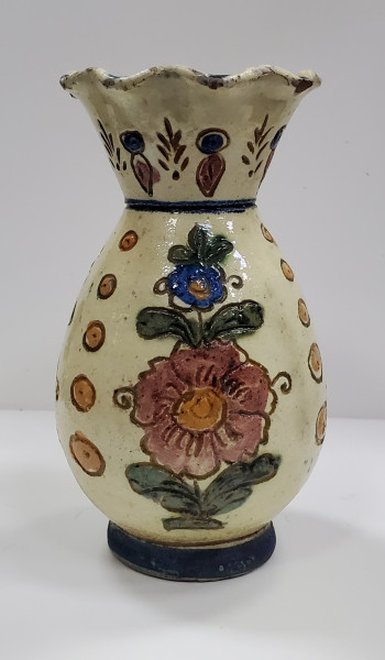 Vaza soliflora din ceramica, Troita, Perioada Interbelica
