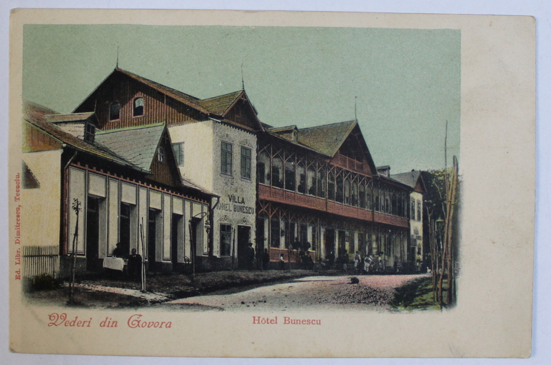 VEDERE DIN ORSOVA  - HOTEL BUNESCU , CARTE POSTALA ILUSTRATA , POLICROMA , NECIRCULATA , CLASICA