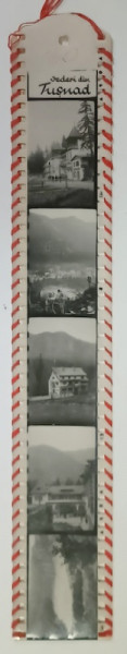VEDERI DIN TUSNAD , SEMN DE CARTE , ANII '60 , MONTAJ CU 10 FOTOGRAFII DIN STATIUNE