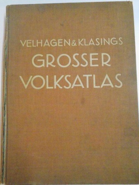 VELHAGEN & KLASINGS . GROSSER VOLKS - ATLAS , 1936