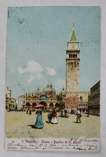 VENEZIA - PIAZZA E BASILICA DI ST, MARCO , CROMOLITOGRAFIE , CLASICA