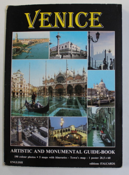 VENICE - ARTISTIC AND MONUMENTAL GUIDE - BOOK , 190 COLOUR PHOTOS , ANII ' 90