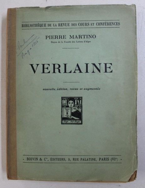 VERLAINE par PIERRE MARTINO , 1930