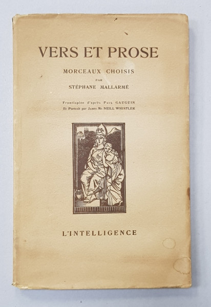 VERS ET PROSE -  MORCEAUX CHOISIS par STEPHANE MALLARME , frontispice d 'apres PAUL GAUGUIN , 1926