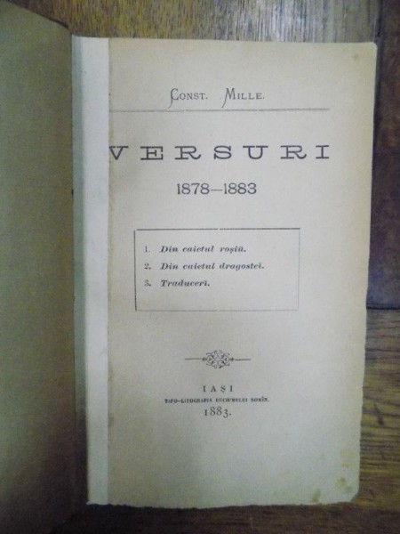 Versuri 1878-1883, Iasi 1883