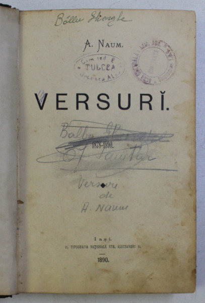 VERSURI de A.. NAUM , 1878-1890