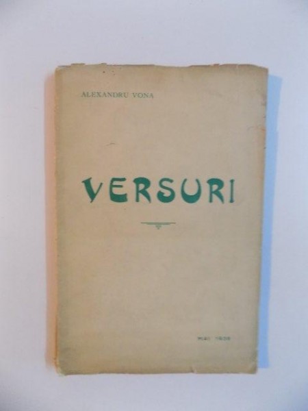 VERSURI de ALEXANDRU VONA  1936