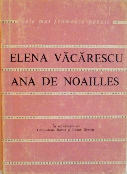 VERSURI de ELENA VACARESCU, ANA DE NOAILLES  1971