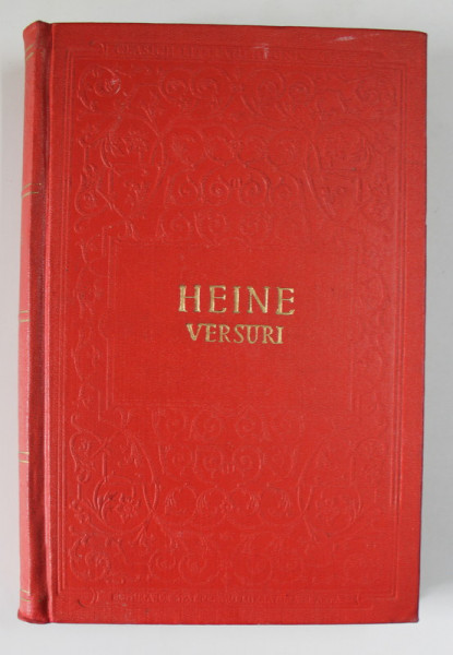 VERSURI de HEINRICH HEINE , 1956 *EDITIE CARTONATA