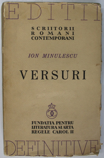 VERSURI de ION MINULESCU , 1939