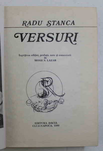 VERSURI de RADU STANCA , 1980