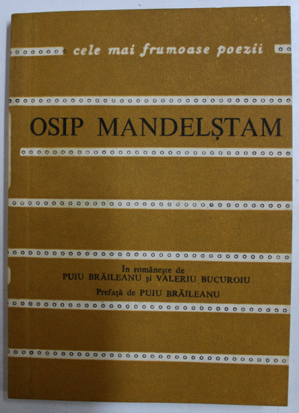 VERSURI , DIN COLECTIA CELE MAI FRUMOASE POEZII de OSIP MANDELSTAM , 1984