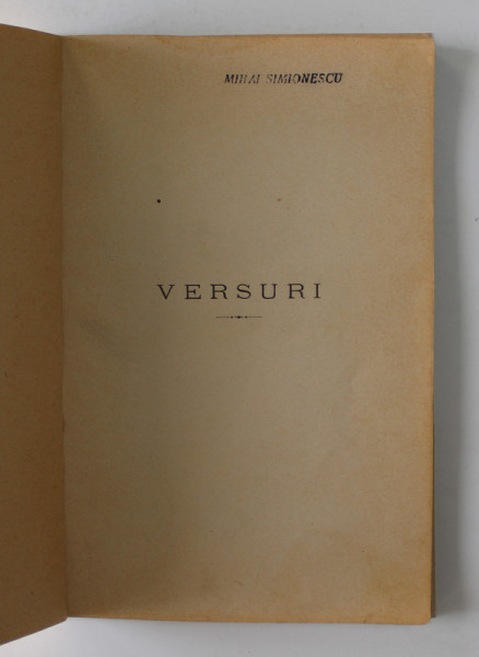 VERSURI , EDITIE DE DEBUT de ST. O. IOSIF , 1897