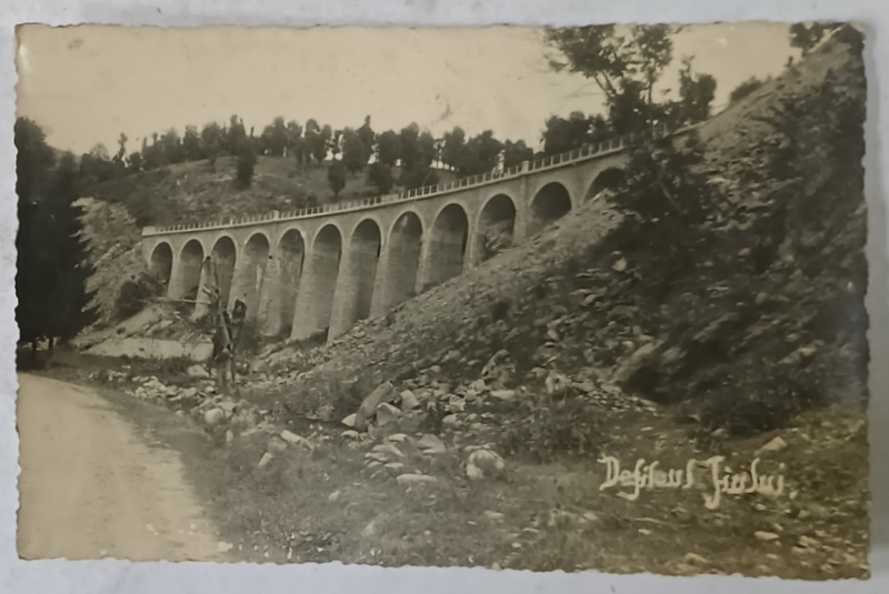 VIADUCT IN DEFILEUL JIULUI , CARTE POSTALA ILUSTRATA , 1940