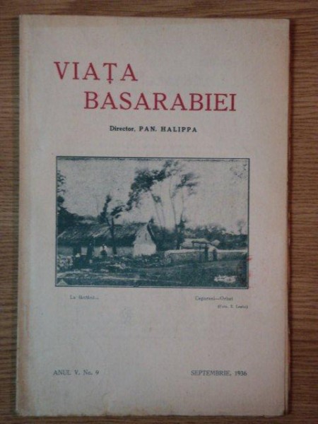 VIATA BASARABIEI-  PAN. HALIPPA , ANUL V. NR. 9, SEPTEMBRIE 1936