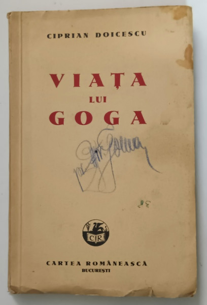 VIATA LUI GOGA de CIPRIAN DOICESCU , 1942