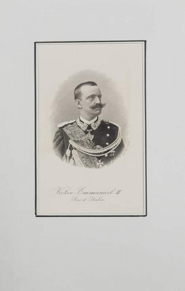 Victor Emmanuel III, Roi d'Italie, Gravura Secol 19