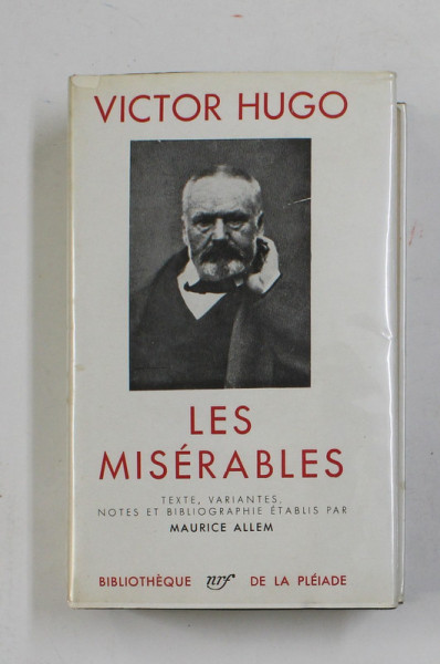 VICTOR HUGO - LES MISERABLES  , BIBLIOTHEQUE DE LA PLEIDAE , 1951 , EDITIE DE LUX PE HARTIE DE BIBLIE , LEGATURA PIELE