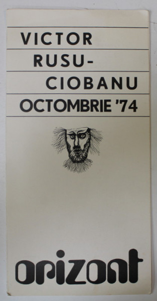 VICTOR RUSU - CIOBANU , CHIPURI , CATALOG DE EXPOZITIE , 1974