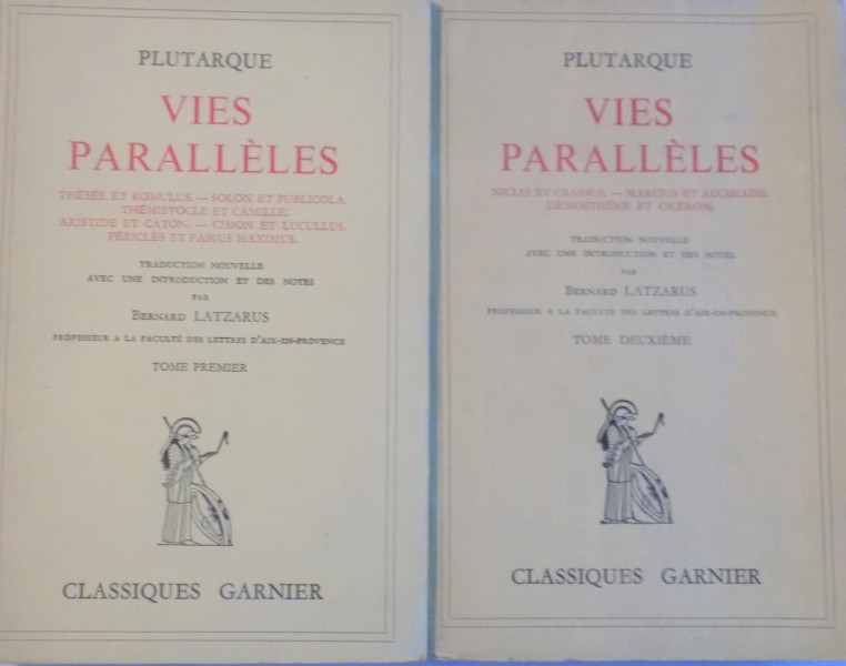 VIES PARALLELES par PLUTARQUE, PARIS, VOL I-II  1950