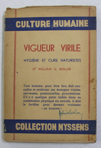 VIGUER VIRILE - HYGIENE ET CURE NATURISTES par Dr. WILLIAM G. BOLLER , 1924