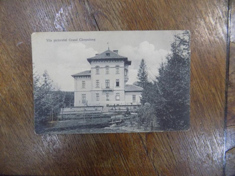 Vila pictorului Grand Campulung, carte postala ilustrata