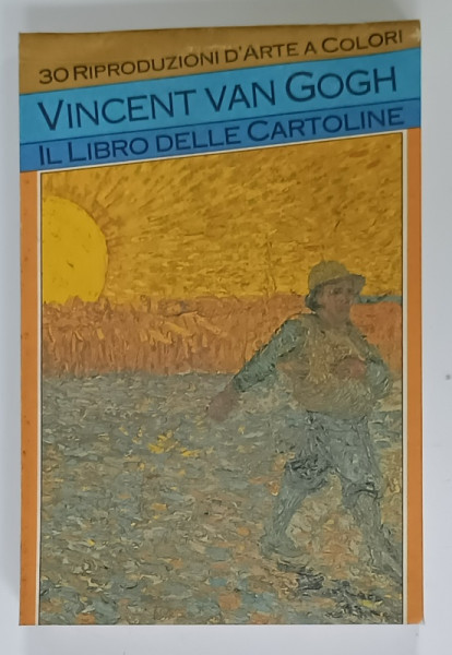 VINCENT VAN GOGH , IL LIBRO DELLE CARTOLINE , 30 DE CARTI POSTALE POLICROME , TEXT IN LIMBA ITALIANA , 1989