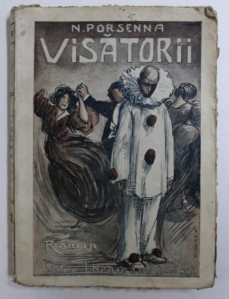 VISATORII - roman  de N . PORSENNA , ilustratia copertei de ANESTIN , 1925