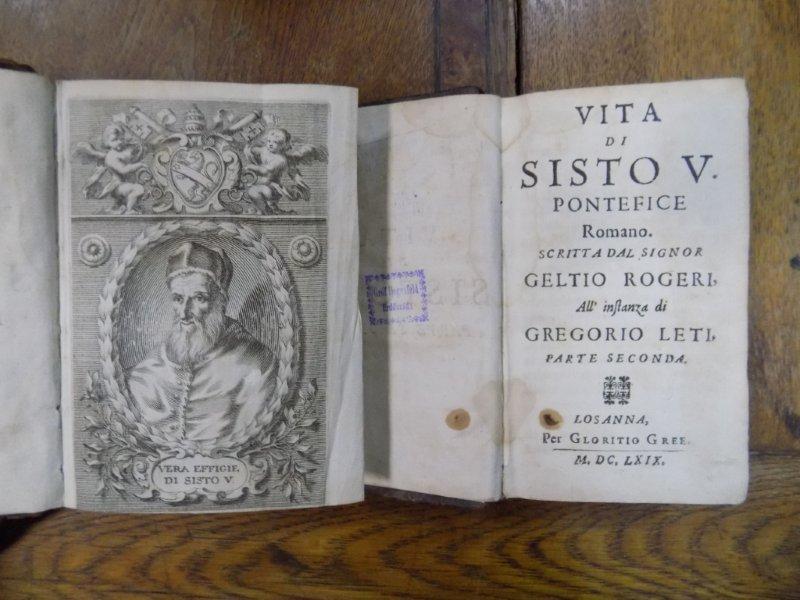 Vita di Sisto V Pontefice Romano, II tomuri, Losanna 1669