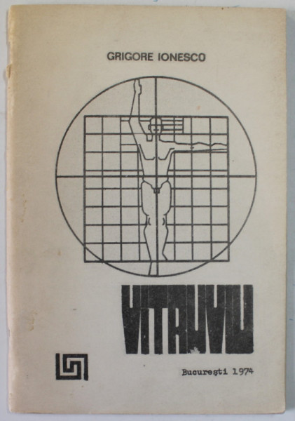 VITRUVIU de GRIGORE IONESCO , TEXT IN LIMBA FRANCEZA , 1974