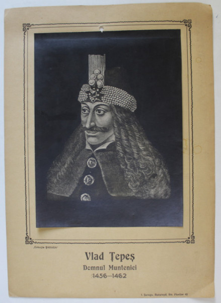 VLAD TEPES , DOMNUL MUNTENIEI , PLANSA DIDACTICA , INTERBELICA