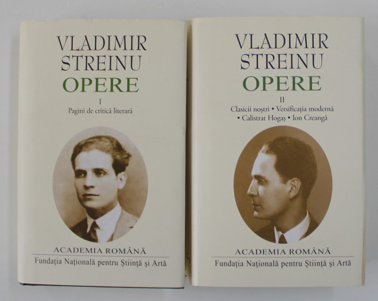 VLADIMIR STREINU - OPERE , VOLUMELE I - II , 2021 , EDITIE DE LUX PE HARTIE DE BIBLIE , LEGATURA INTEGRAL DIN PIELE *